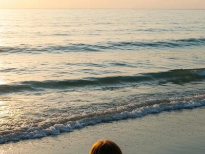California beach at sunset representing hope and new beginnings in the divorce process